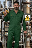 Woltex Overalls Katoen Vlamvertragend klep/drukkers groen