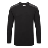 Portwest vrijetijdskleding Corporate Casuals T-shirt W1664 tweekleuren K/M longsleeve zwart-grijs(BY)