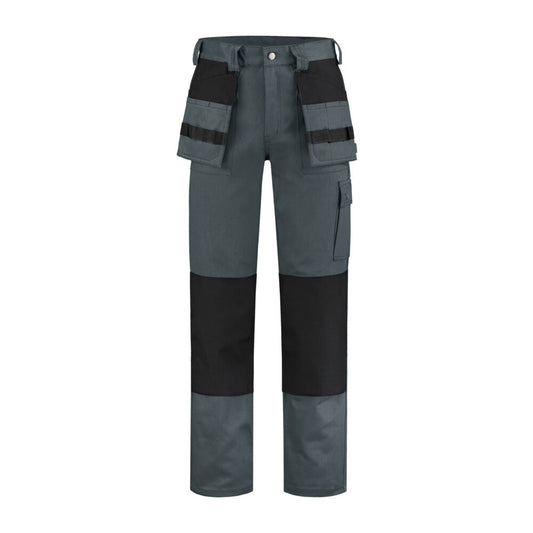 Noname Worker Werkbroek WBK100 100% katoen grijs-zwart(GRZWT)
