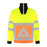 Noname High Visibility Sweater VKZSRWS100 zip verkeersregelaar HiVis geel-oranje(GEELORANJE)