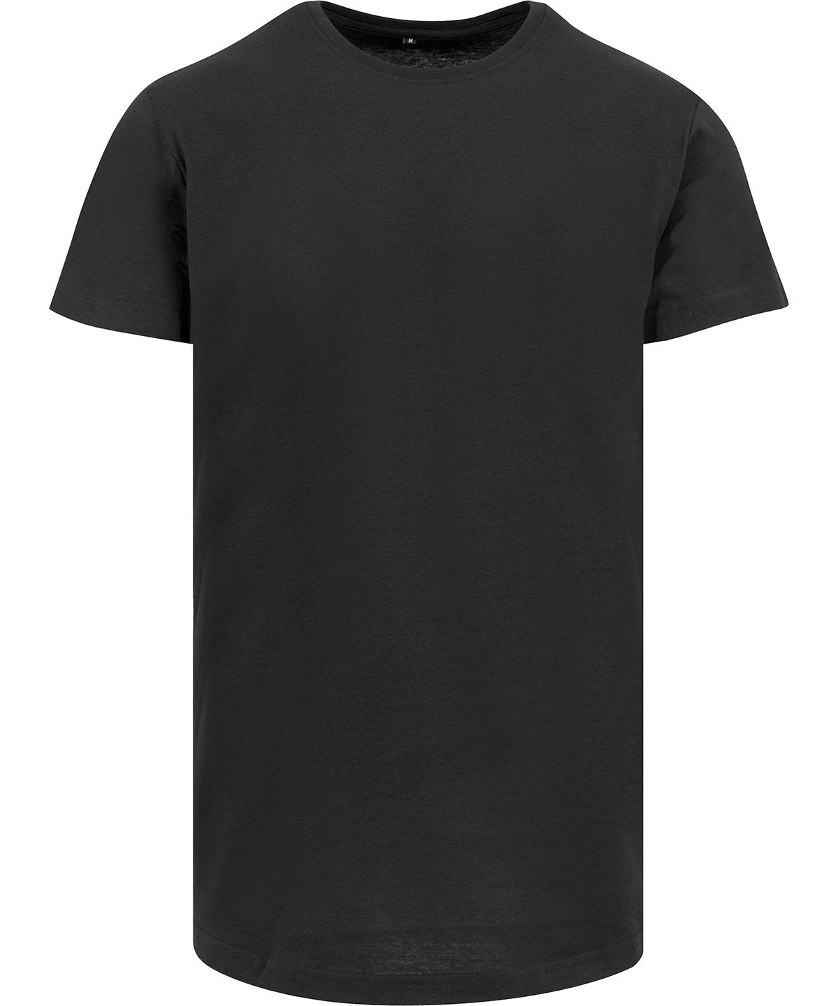 Build Your Brand T-shirt BY028 shaped long tee zwart(BLAC)