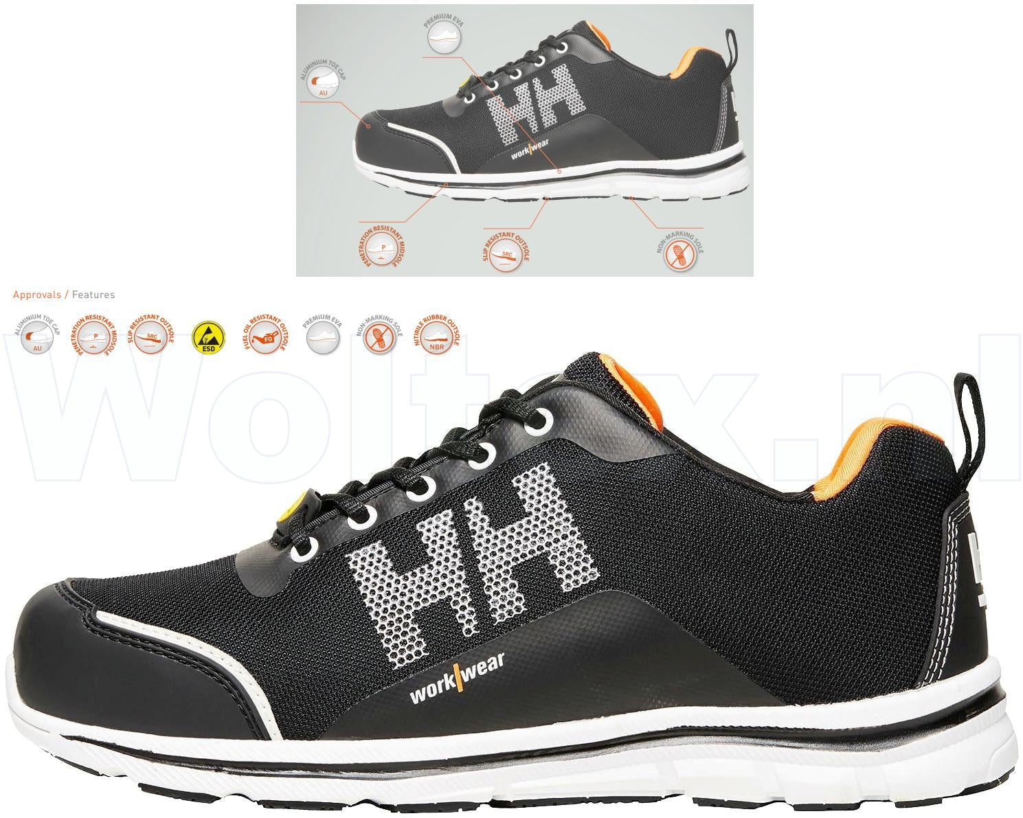 Helly Hansen Schoenen Oslo 78225 zwart-oranje Klant 807 - Woltex.nl Workwear & Safety