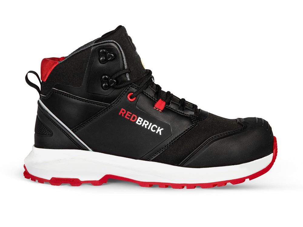 Redbrick Safety Sneakers Pulse Schoenen Overnose Low S3 Hoog model zwart