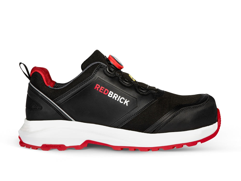 Redbrick Safety Sneakers Pulse Werkschoen Speed Lace Low S3 laag zwart