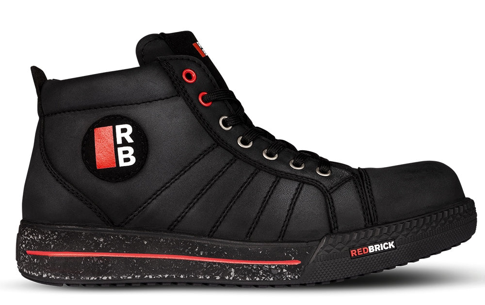 Redbrick Safety Sneakers Sustainable Werkschoen Pearl hoog S3 zwart