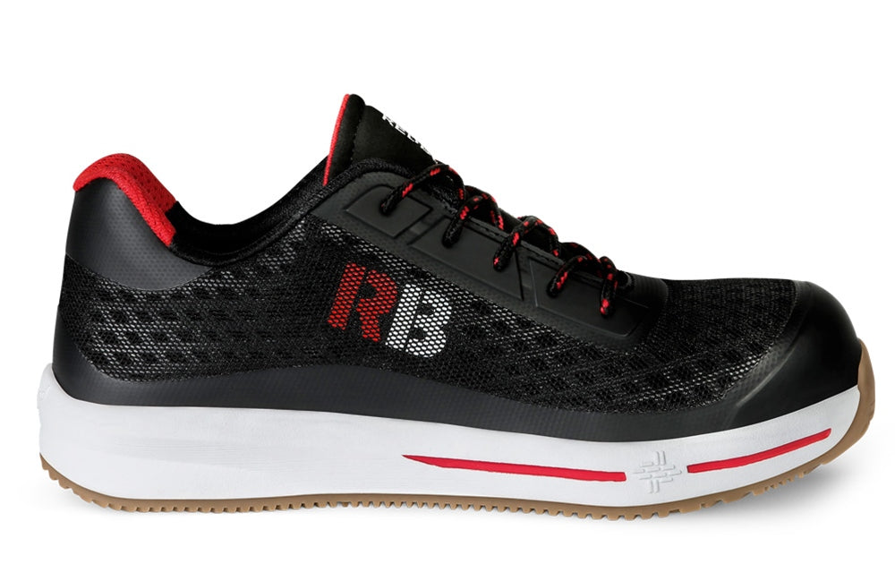 Redbrick Safety Sneakers Motion Werkschoen Sierra Lichtgewicht zwart-rood