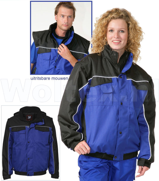 JMP Wear Jassen Alaska Afritsbare mouwen Winddicht- waterdicht kobaltblauw