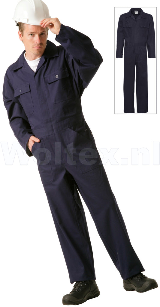 Economy Wear Overalls 3BO-M010001 Knopen- verstelbare taille Katoen donkerblauw