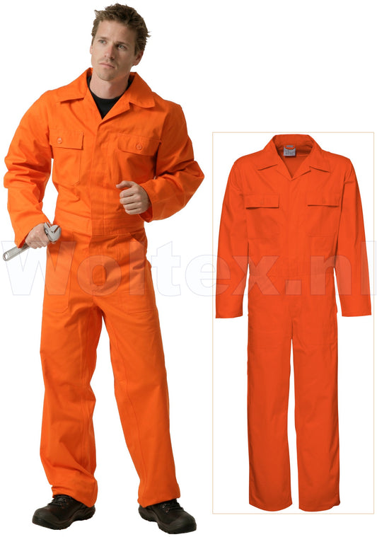 Economy Wear Overalls 3BO-M010001 Knopen- verstelbare taille Katoen oranje