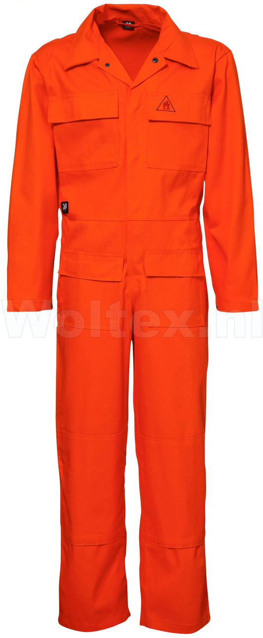 JMP Wear FR Vlamvertragend Overalls Etna Drukknopen- kniezakken Katoen oranje