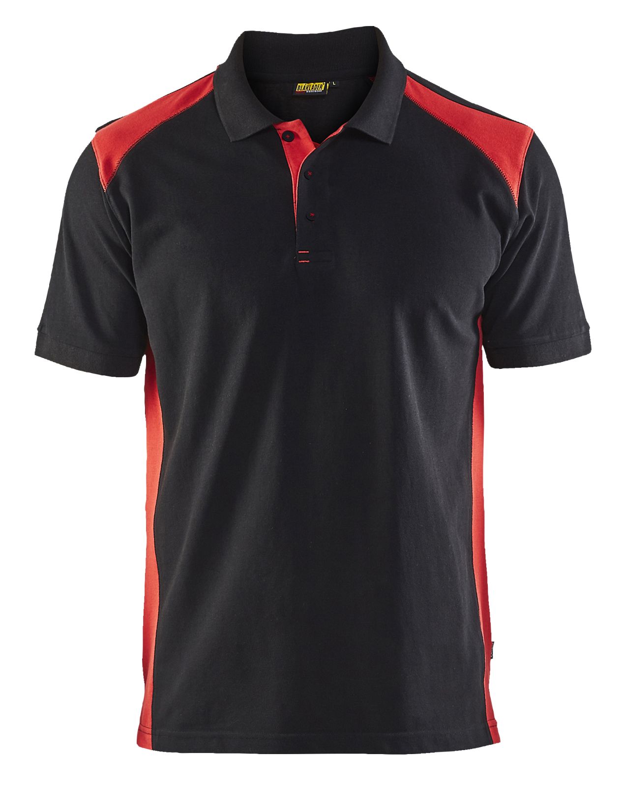 Blaklader Poloshirts 33241050 zwart-rood(9956)